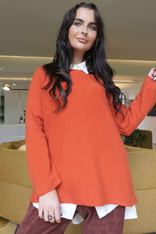 Conrad Oversized Boxy Knit Ginger